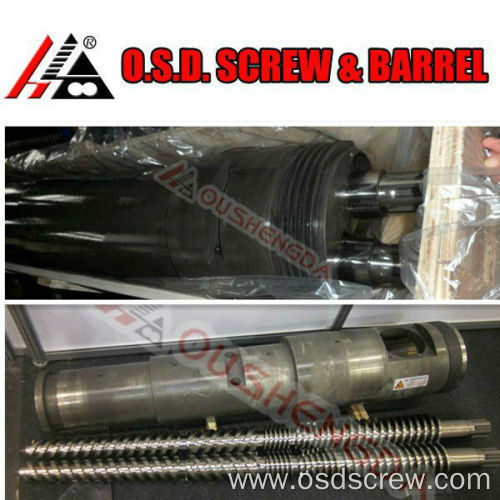 80/156 conical twin screw and barrel for wpc extrusion line